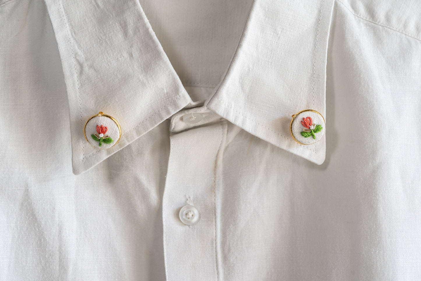 Crimson Lily Brooche